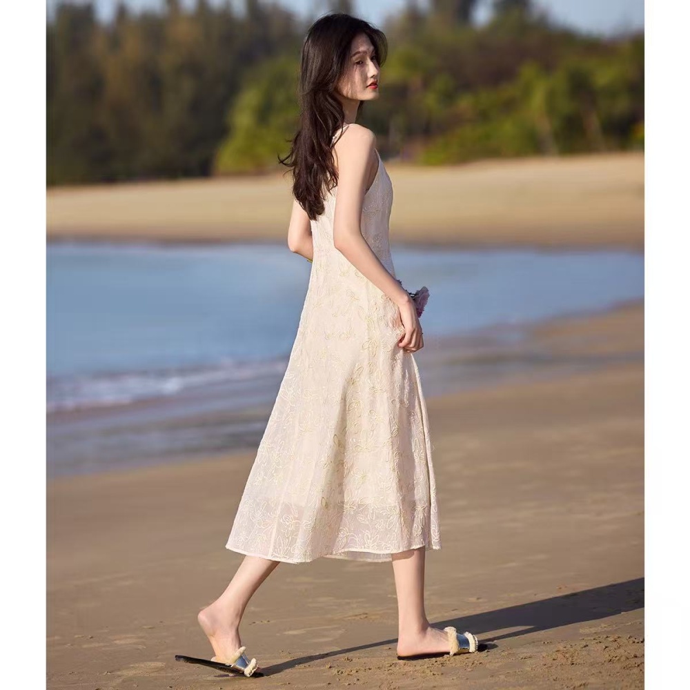 Elegant jacquard fresh round dress
