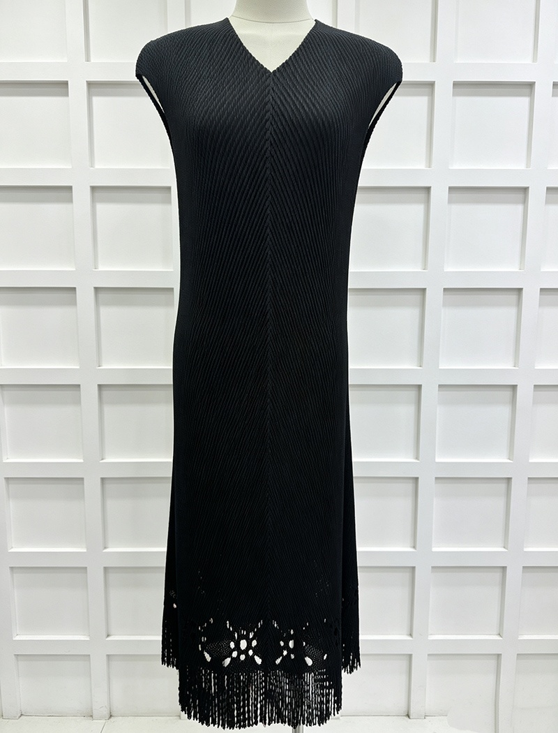 Loose all-match long dress fold tops a set
