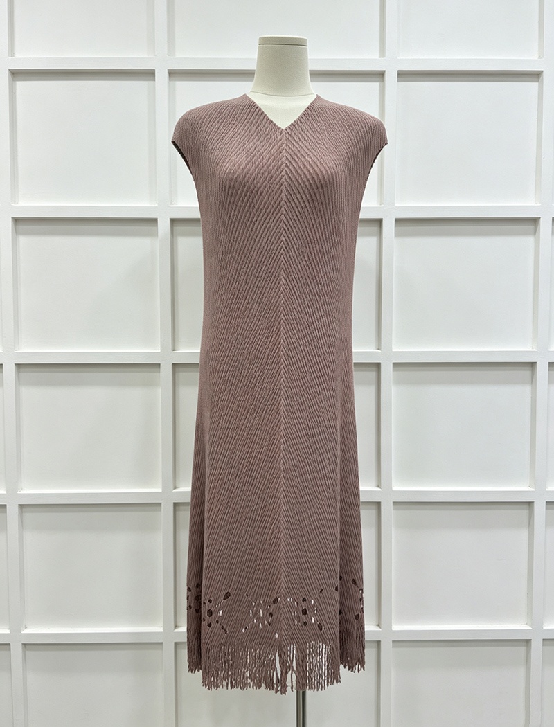 Loose all-match long dress fold tops a set