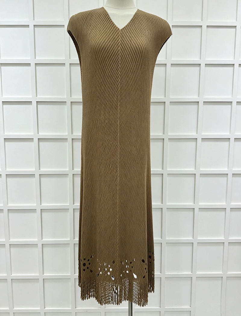 Loose all-match long dress fold tops a set