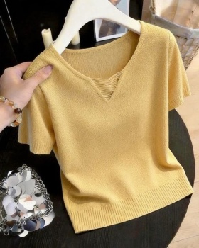 Hollow summer T-shirt France style sweater for women