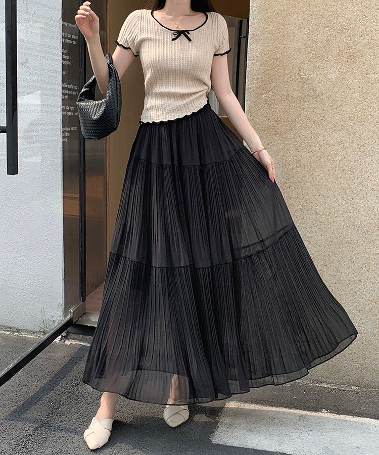 Purple cake long dress A-line large yard skirt for women