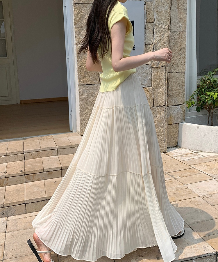 Purple cake long dress A-line large yard skirt for women