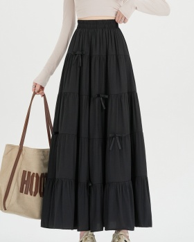 High waist long long skirt white large yard skirt for women