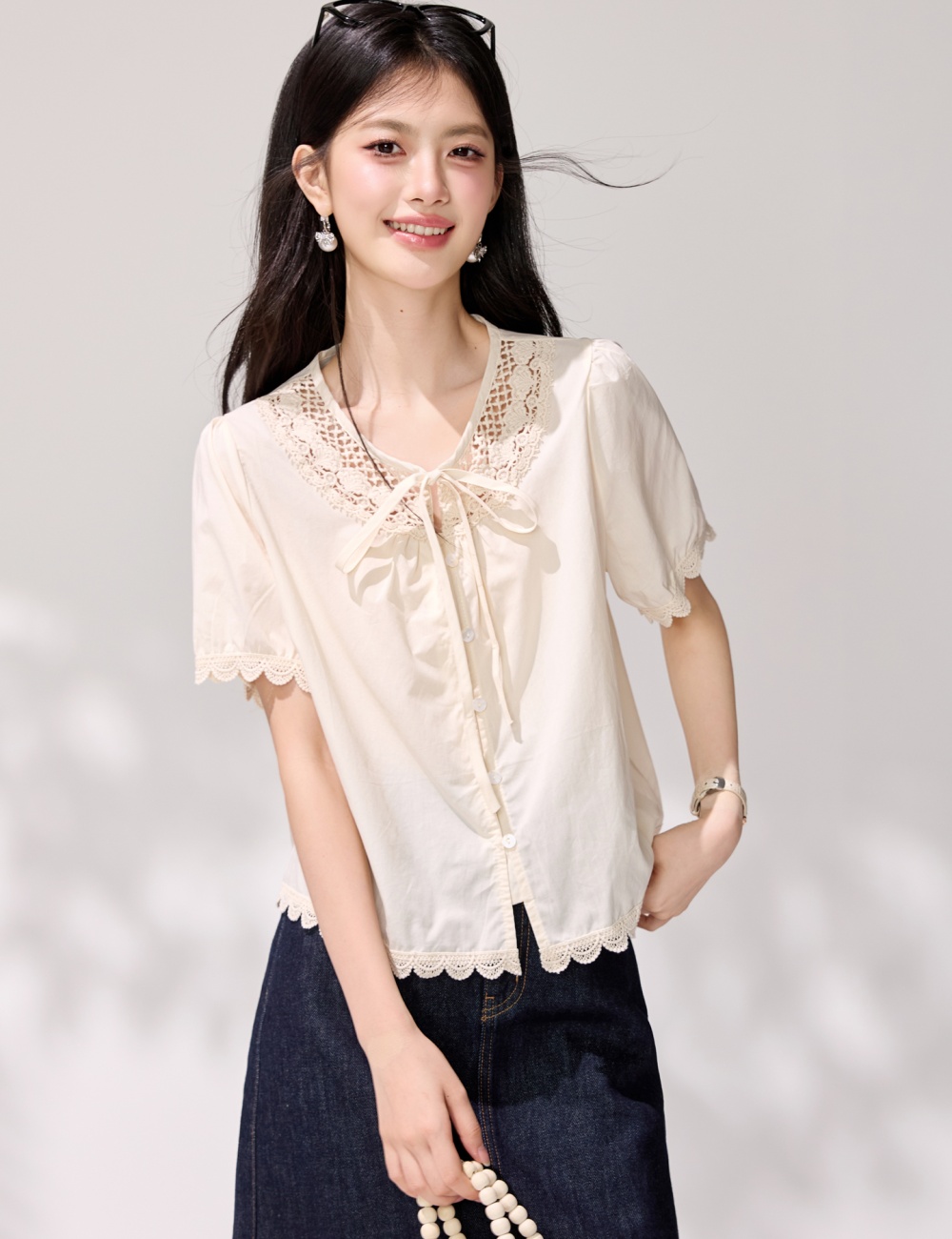 France style tender shirt summer small shirt