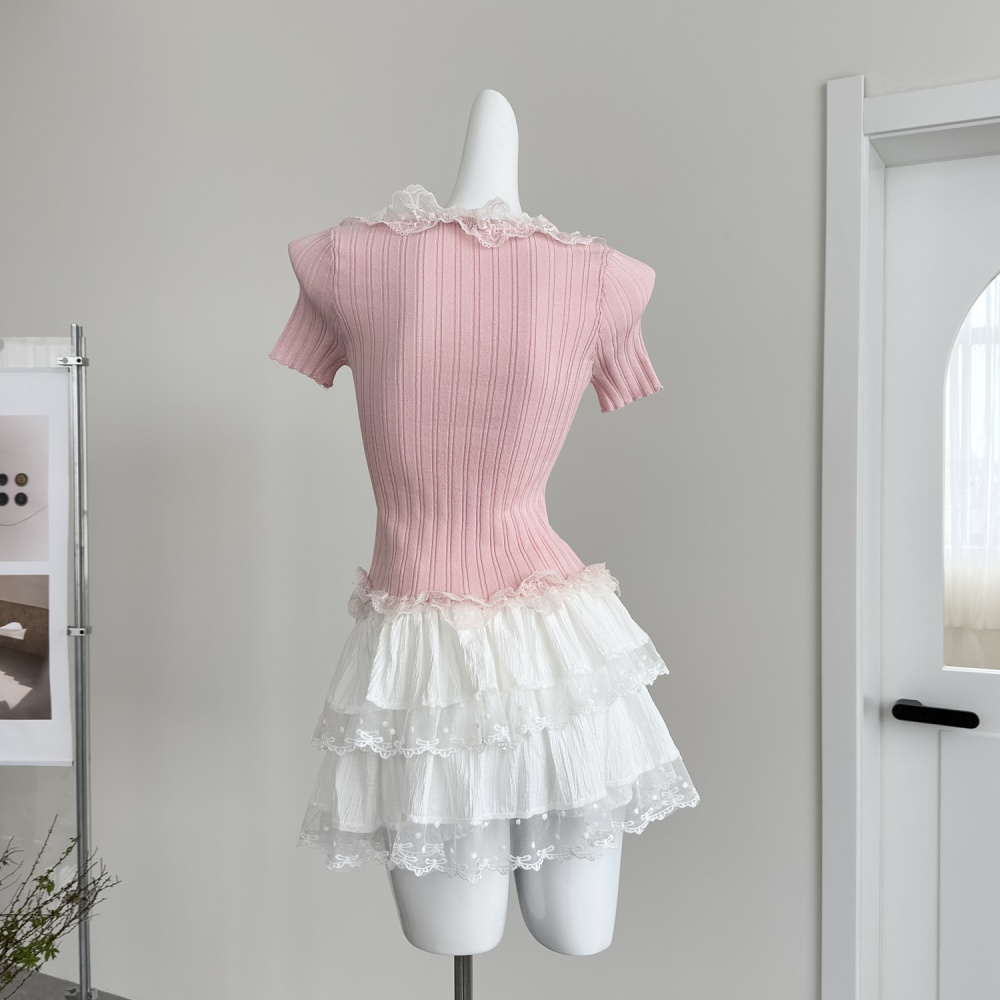 Temperament slim sweater fungus enticement tops