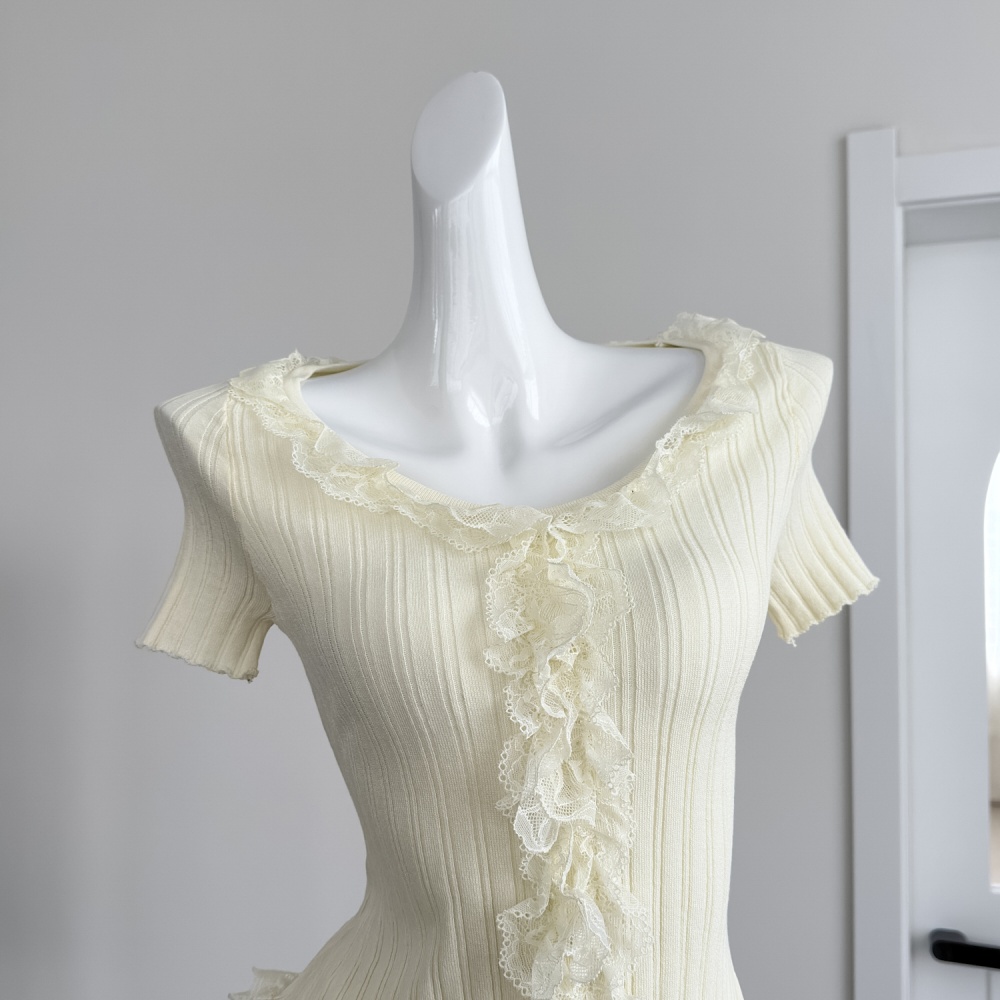 Temperament slim sweater fungus enticement tops