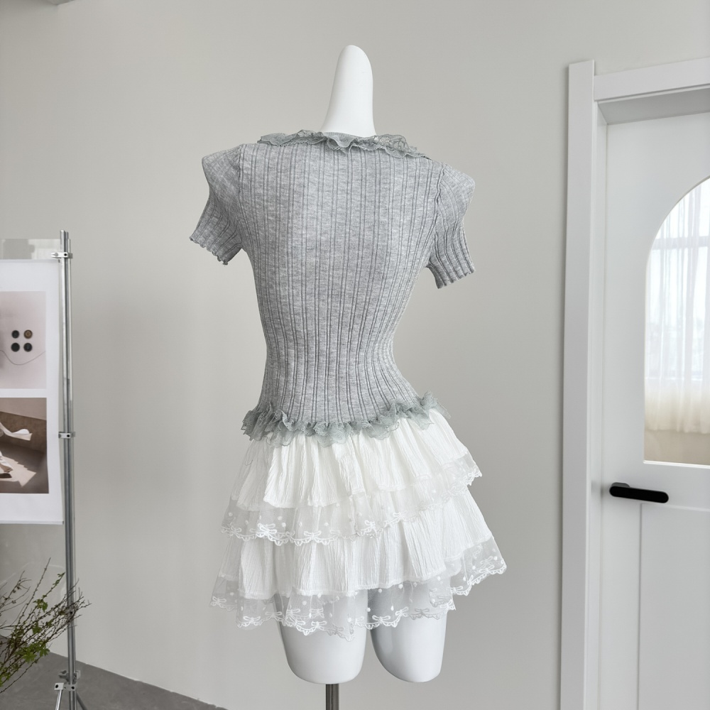 Temperament slim sweater fungus enticement tops
