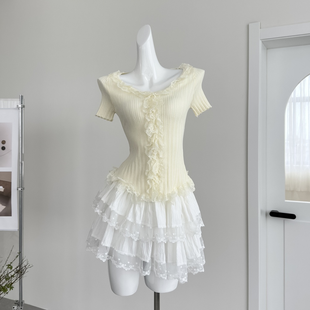 Temperament slim sweater fungus enticement tops