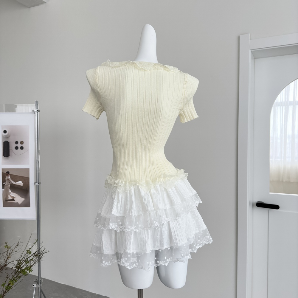 Temperament slim sweater fungus enticement tops