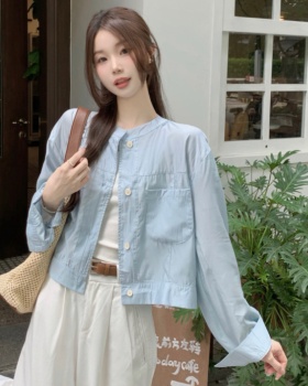 Long sleeve pure shirt all-match sunscreen coat