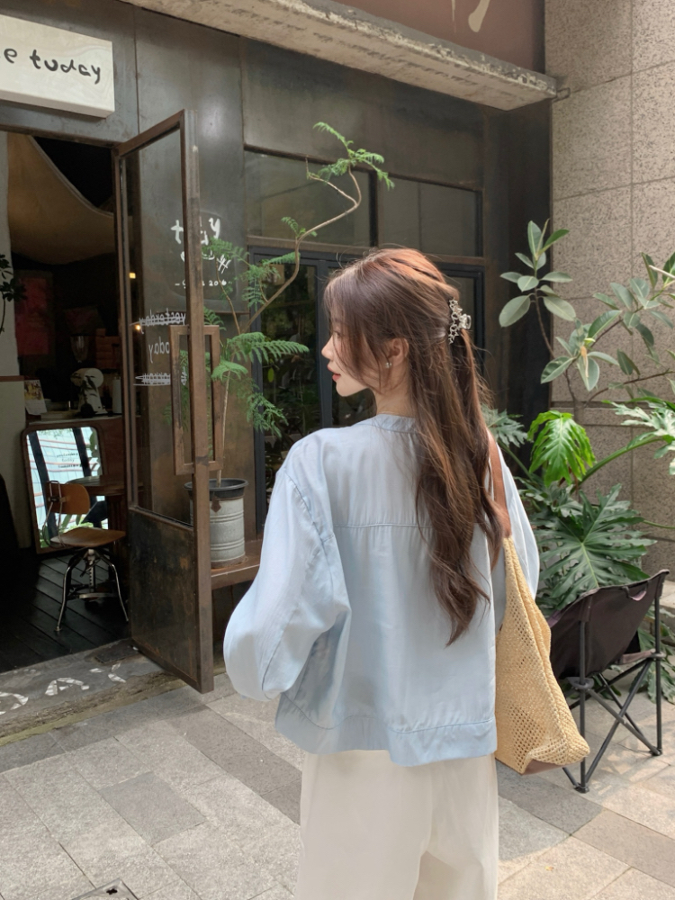 Long sleeve pure shirt all-match sunscreen coat