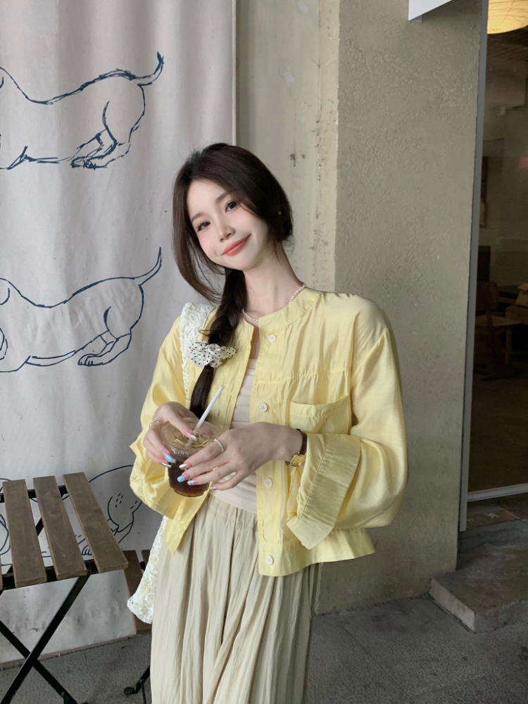 Long sleeve pure shirt all-match sunscreen coat