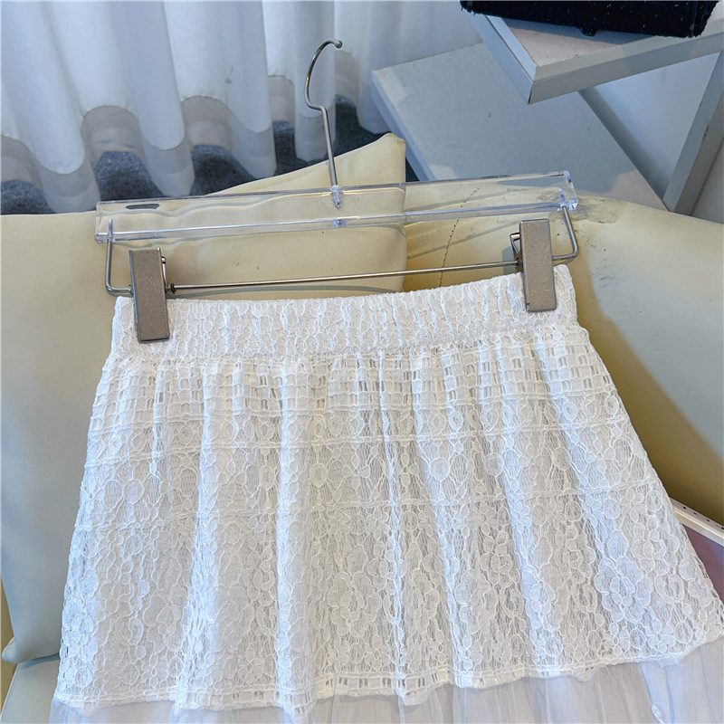 Cake gauze temperament long skirt lace France style skirt