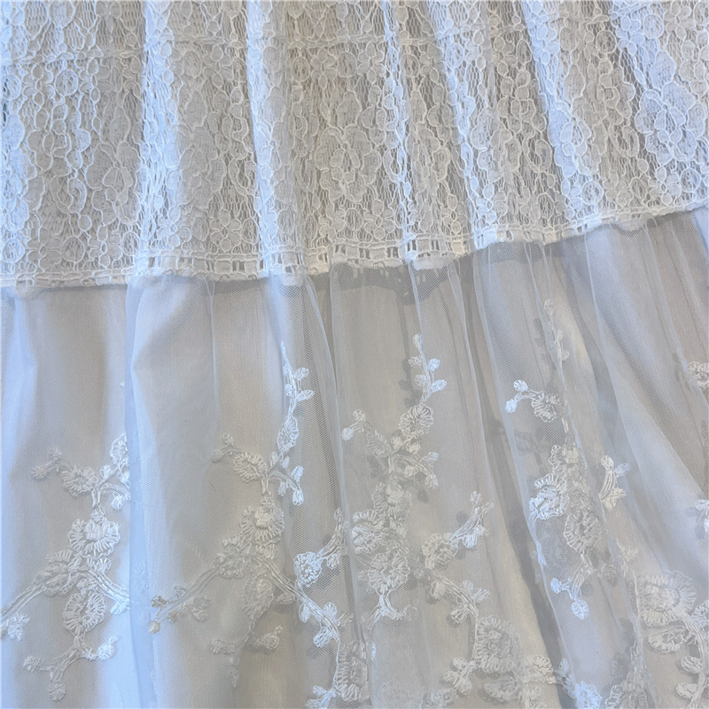Cake gauze temperament long skirt lace France style skirt