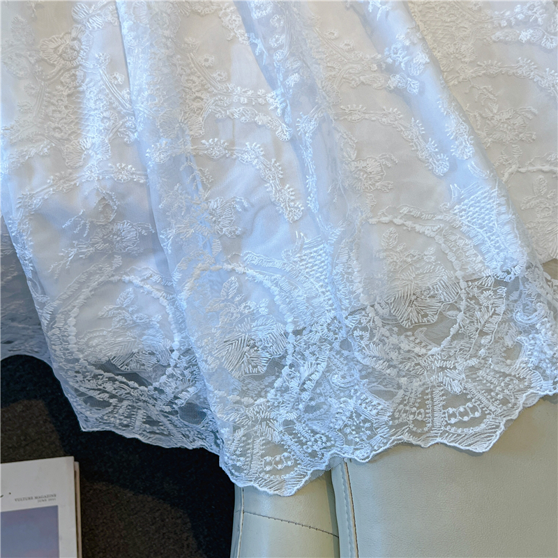 Cake gauze temperament long skirt lace France style skirt
