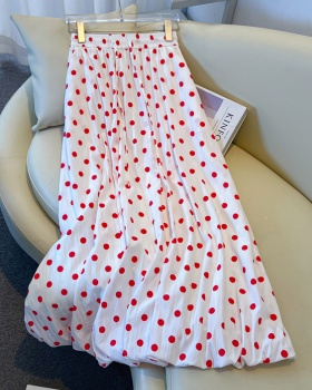 A-line summer bud skirt lady polka dot skirt for women