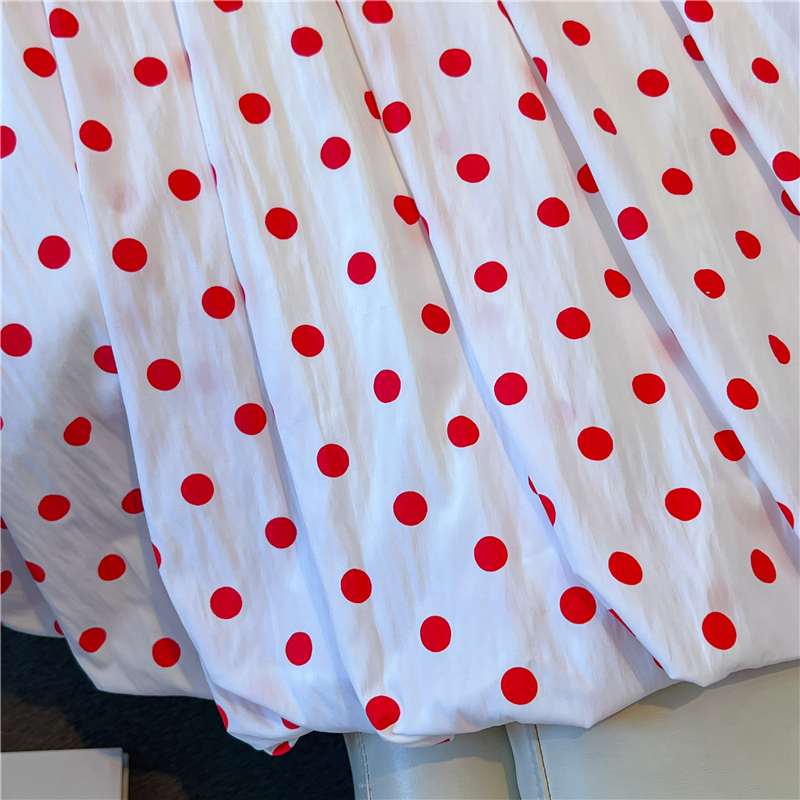 A-line summer bud skirt lady polka dot skirt for women