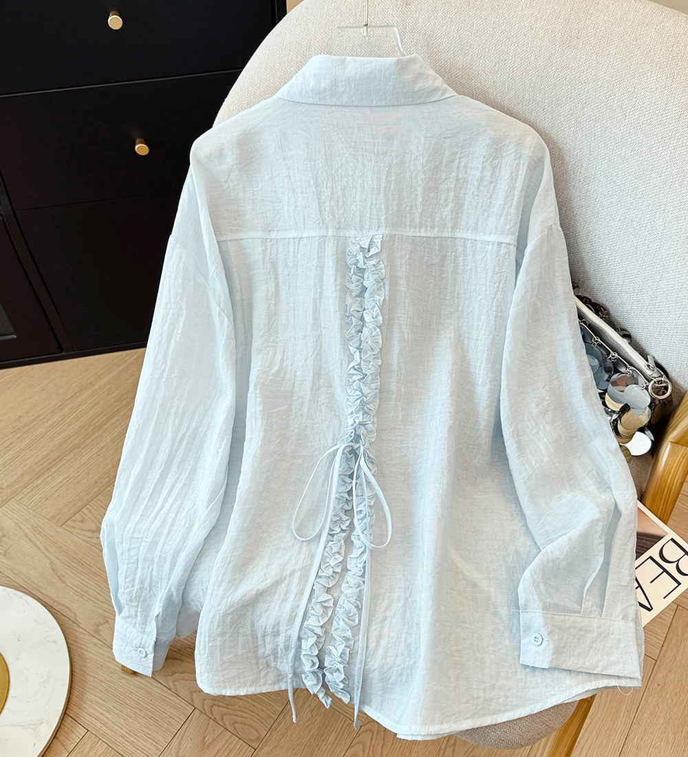 Outside the ride shirt after the split coat for women