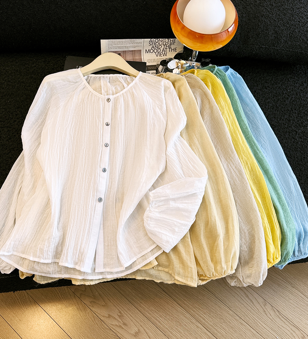 Thin summer shirt sunscreen small shirt for women