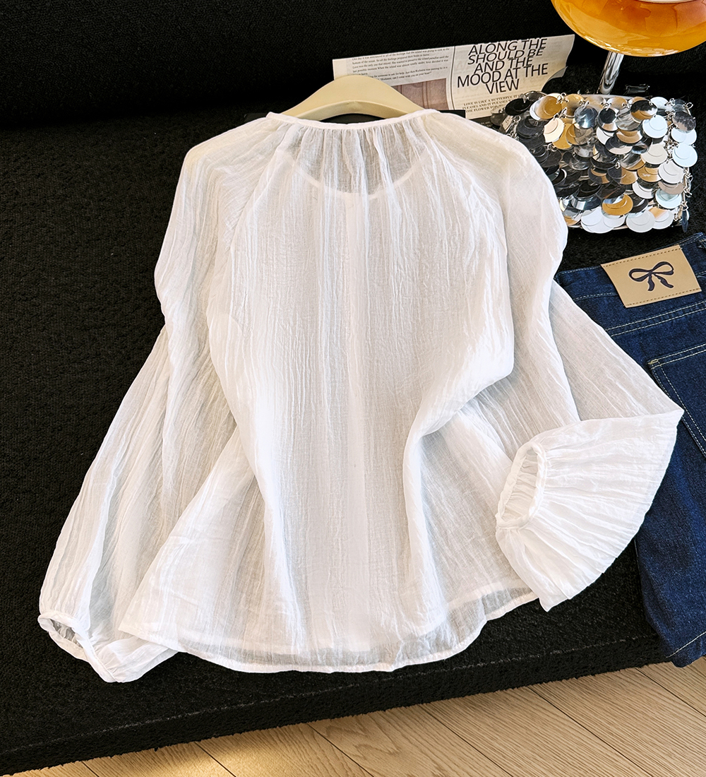 Thin summer shirt sunscreen small shirt for women