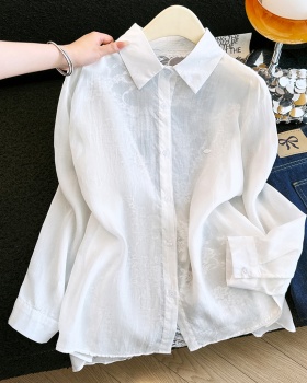 Halter Korean style splice niche sunscreen shirt