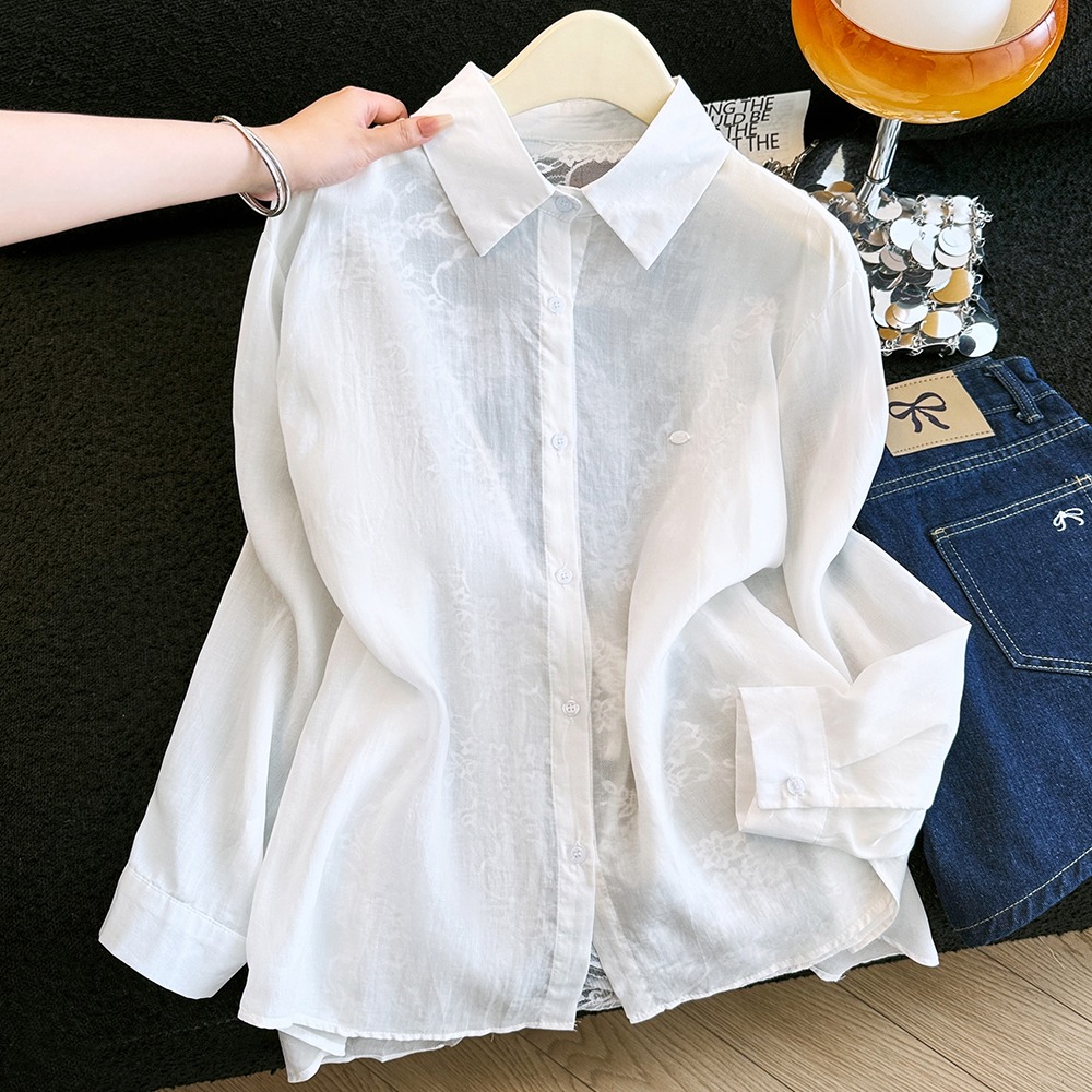 Halter Korean style splice niche sunscreen shirt