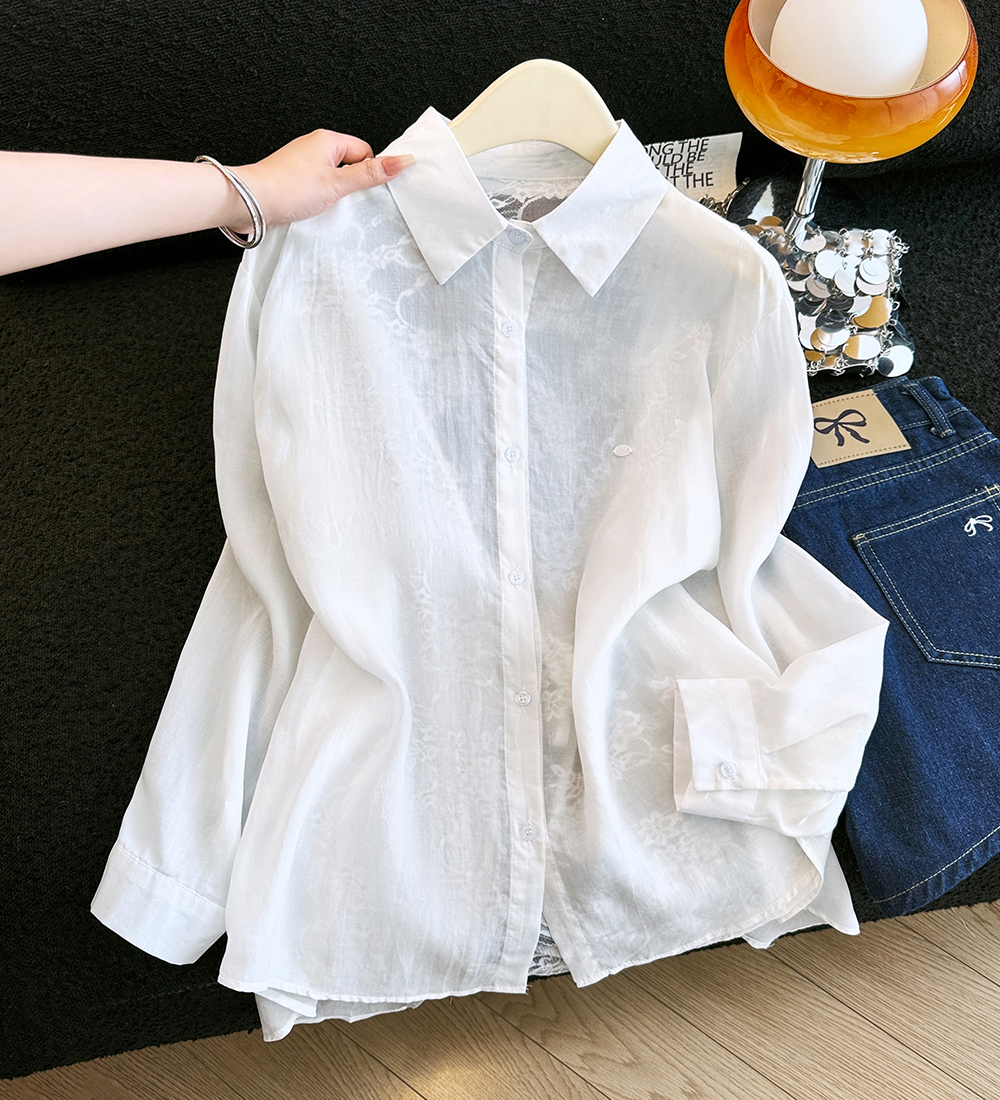 Halter Korean style splice niche sunscreen shirt
