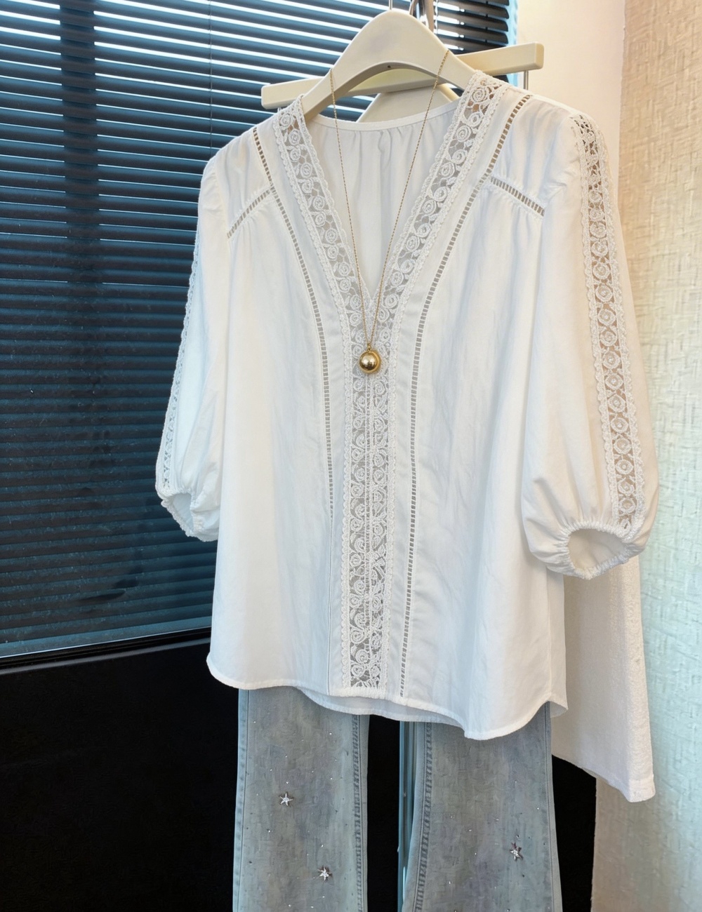 Splice Korean style shirt summer tops for women
