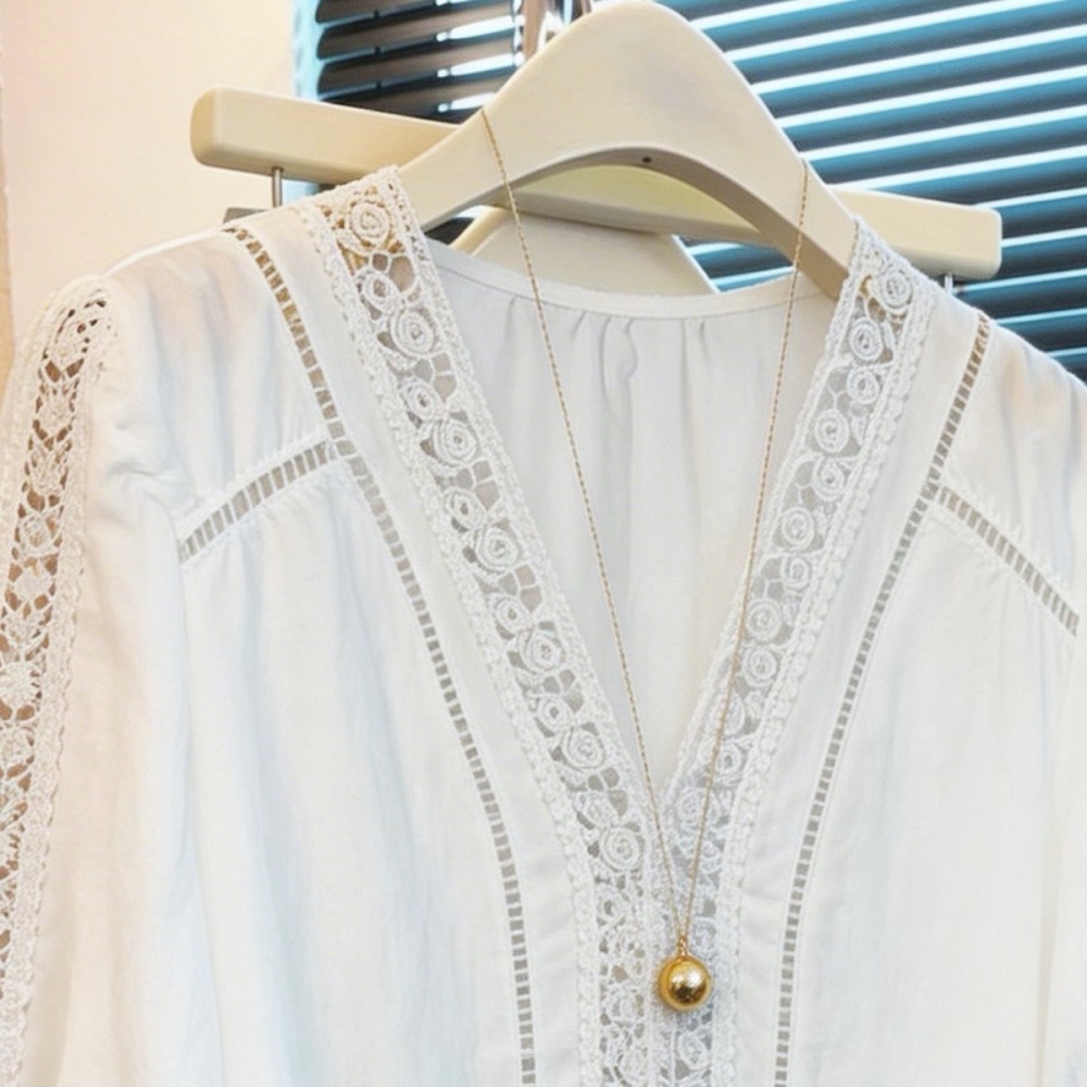 Splice Korean style shirt summer tops for women