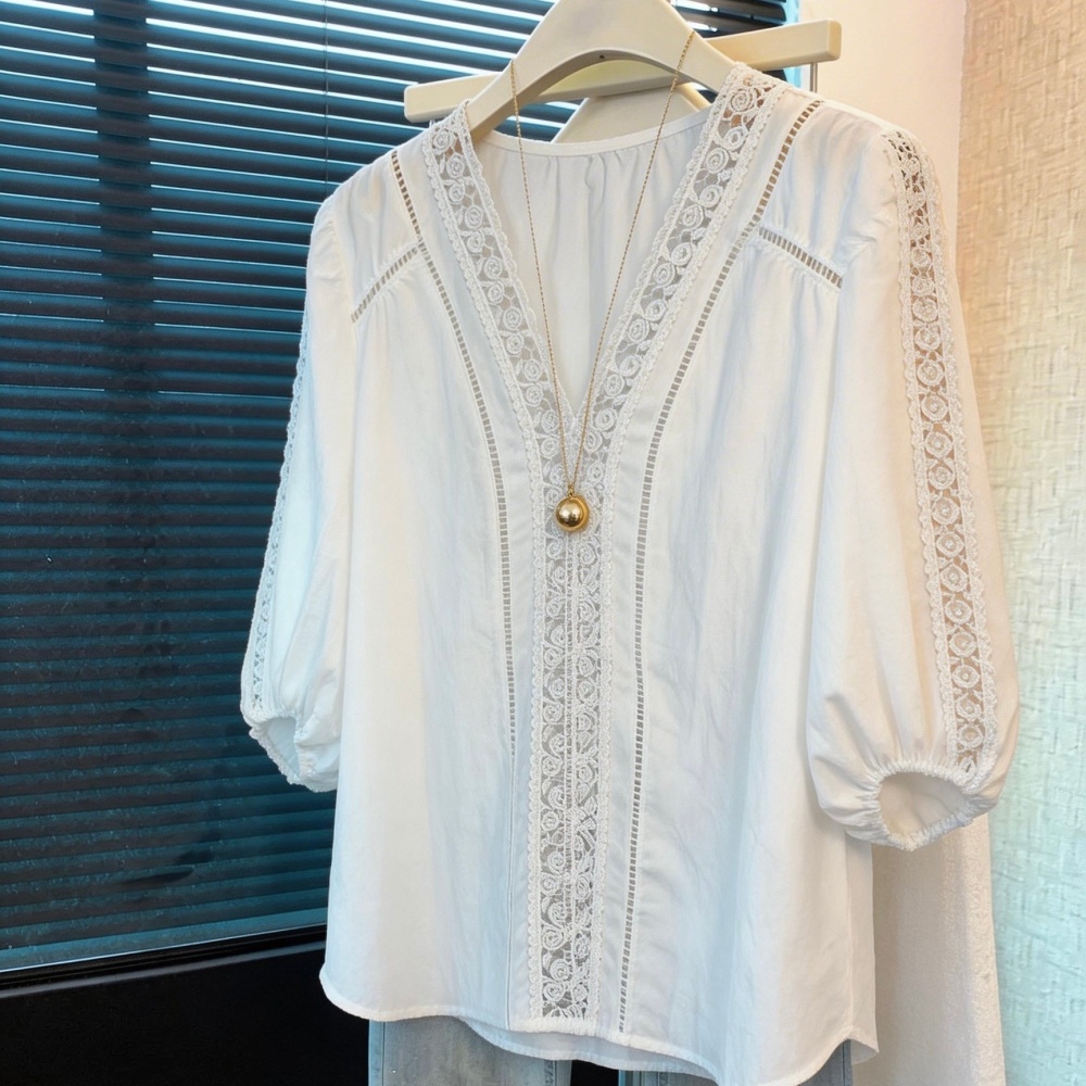 Splice Korean style shirt summer tops for women