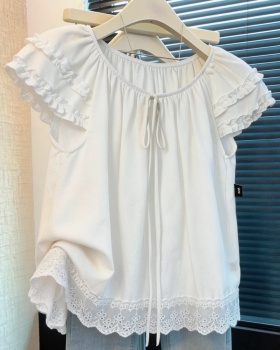 Short sleeve loose shirt summer small shirt for women