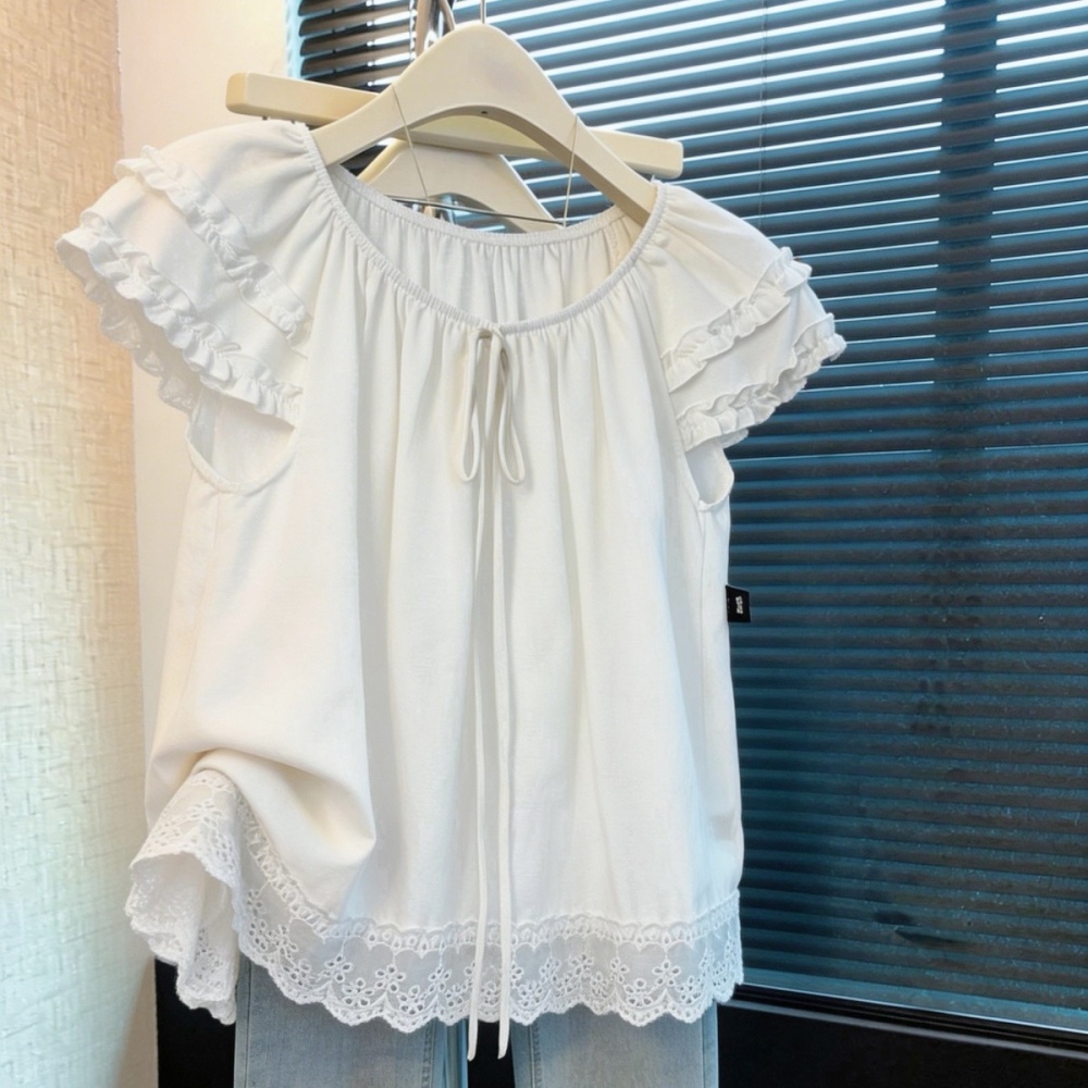 Short sleeve loose shirt summer small shirt for women