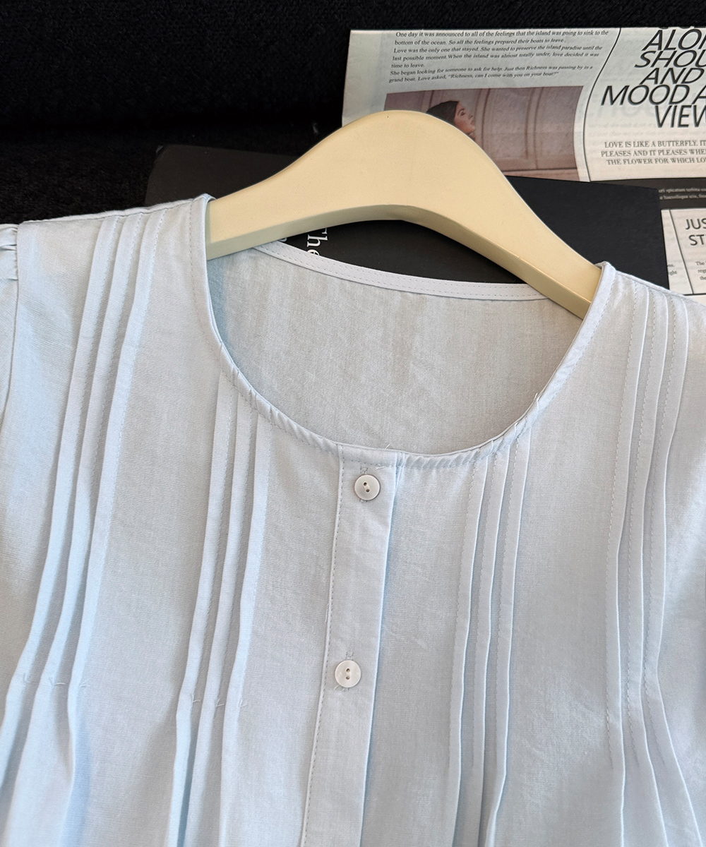 All-match summer small shirt short sleeve tops for women