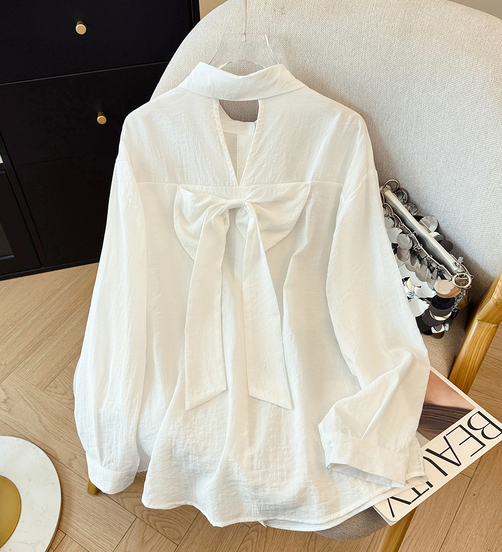 Niche thin sunscreen cardigan bow outside the ride tops