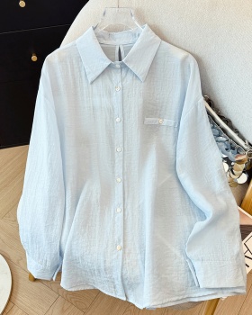 Sunscreen back split tops niche cardigan for women