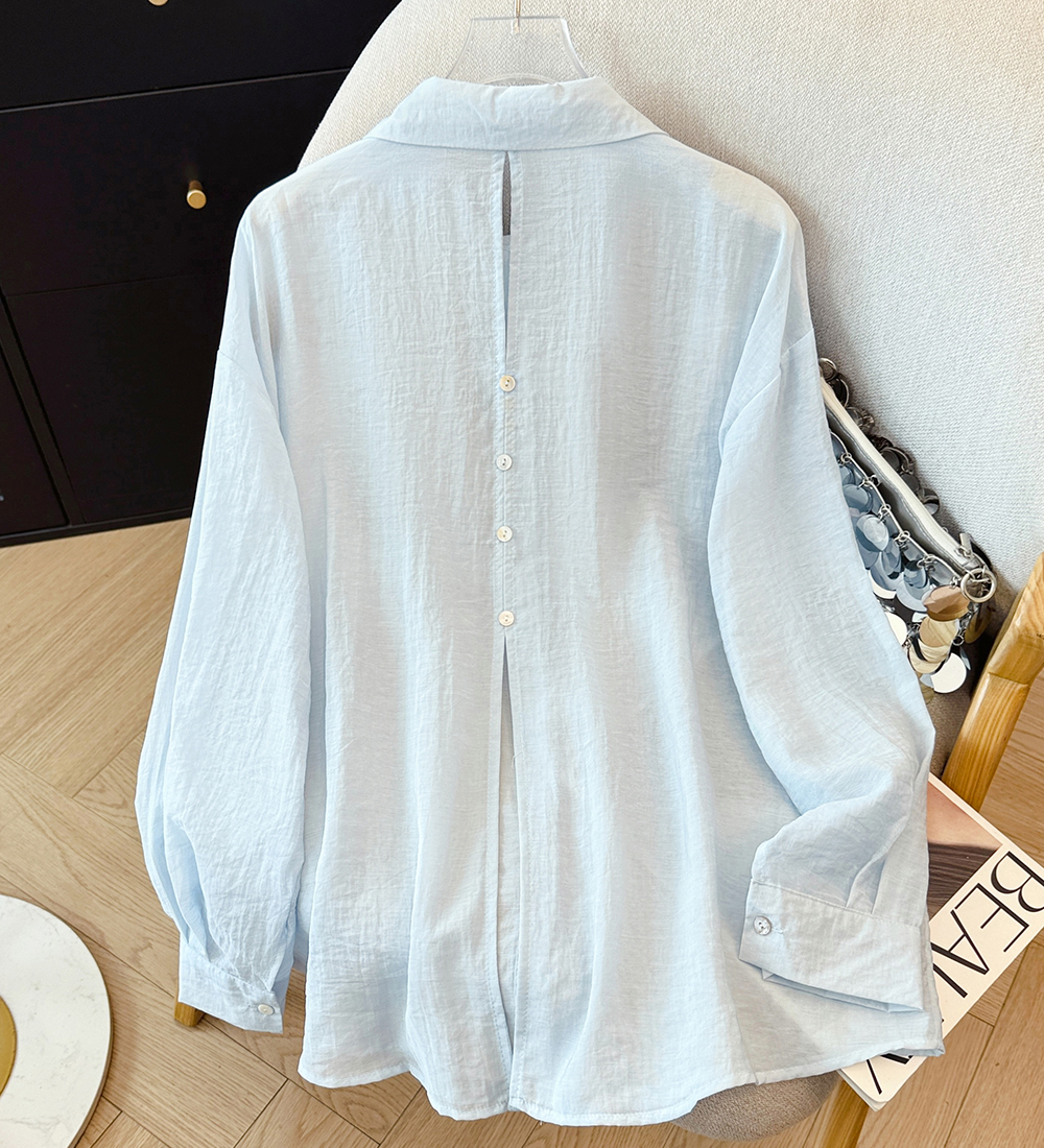 Sunscreen back split tops niche cardigan for women