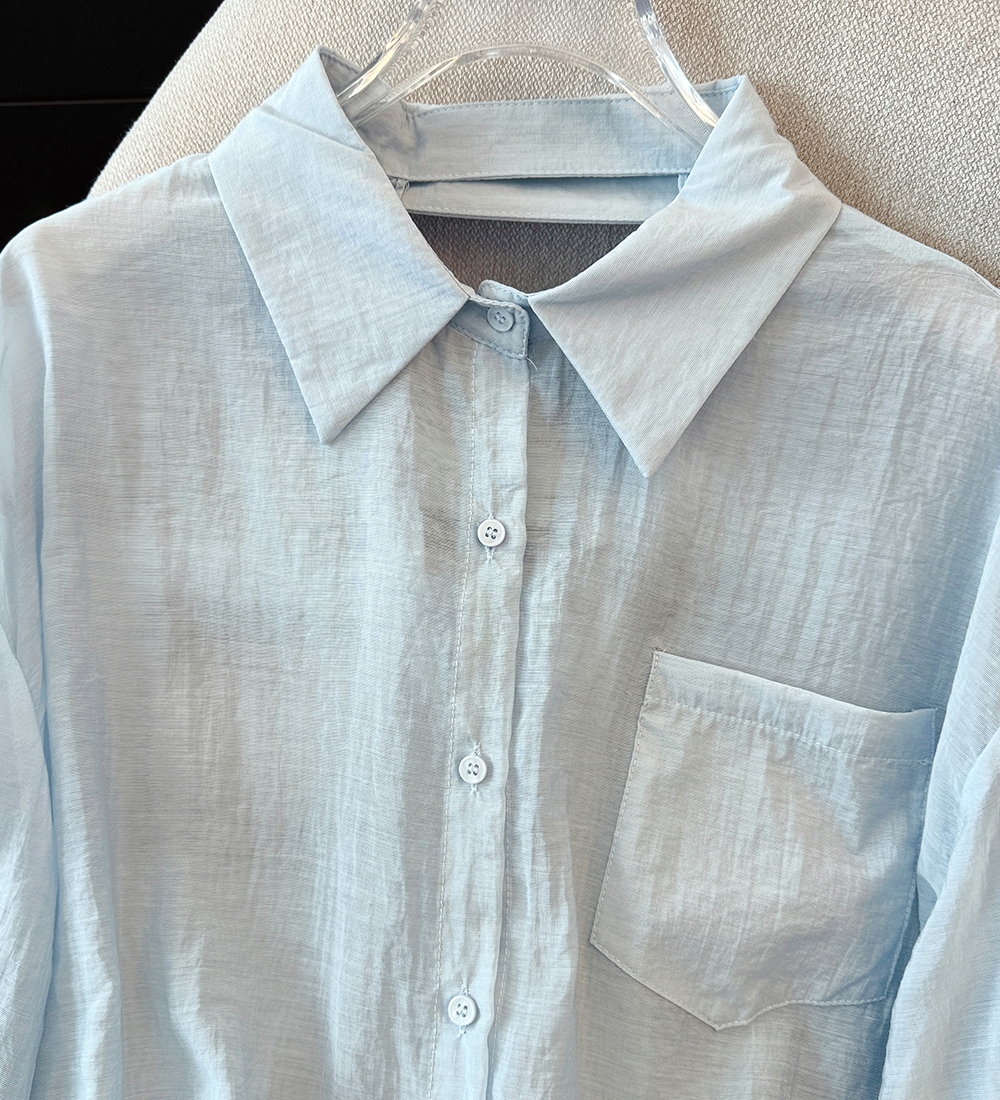 Thin niche hollow tops outside the ride sunscreen cardigan