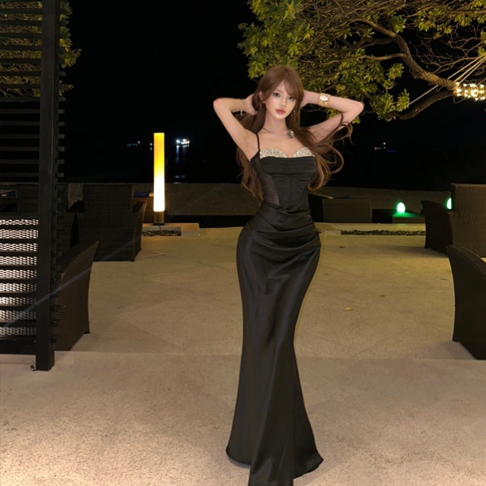 Package hip long dress vacation dress for women