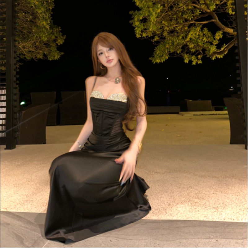 Package hip long dress vacation dress for women
