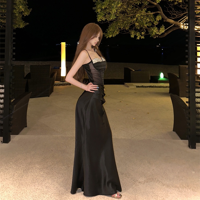 Package hip long dress vacation dress for women