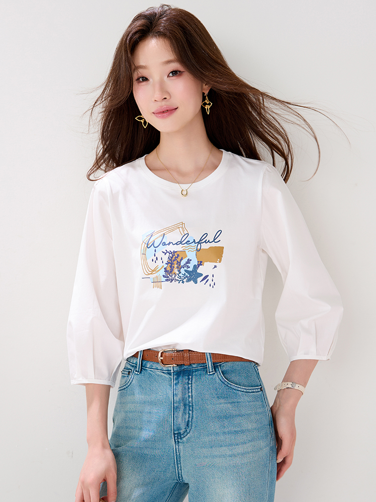 Summer shirt pullover T-shirt for women