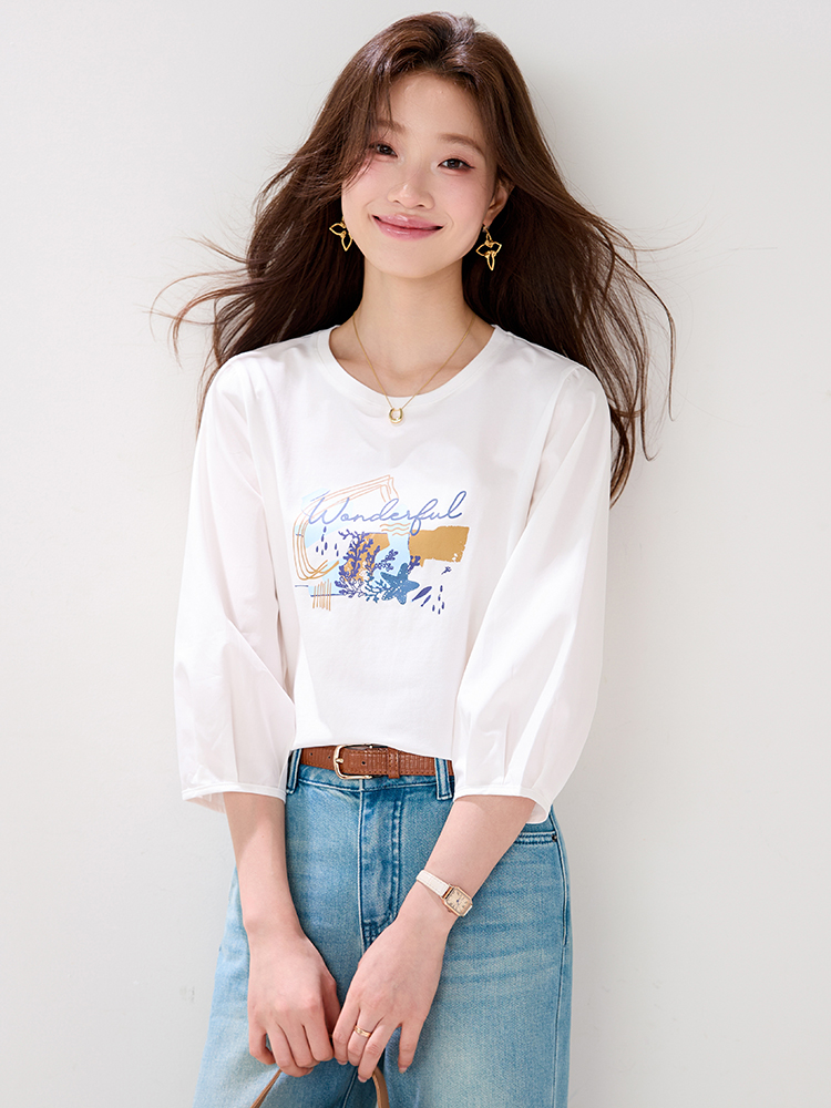 Summer shirt pullover T-shirt for women