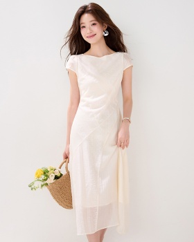 Apricot dress summer long dress for women