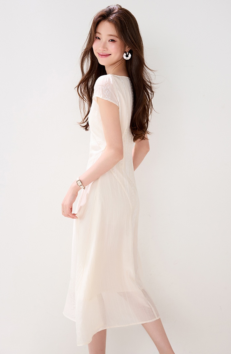 Apricot dress summer long dress for women