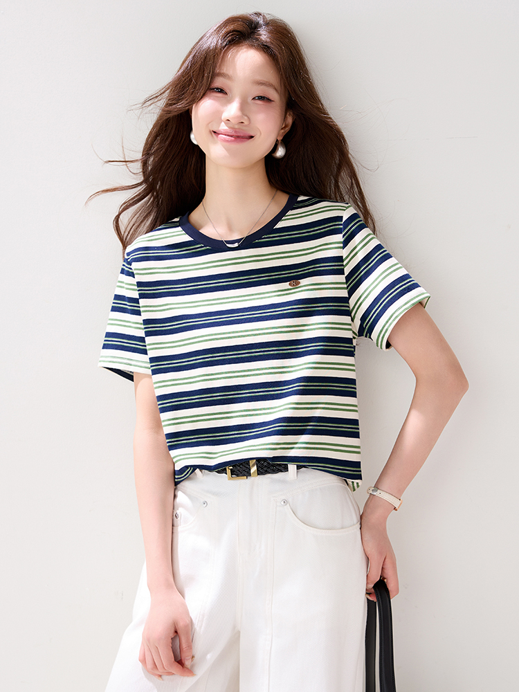 Fresh fashion T-shirt summer pullover tops for women