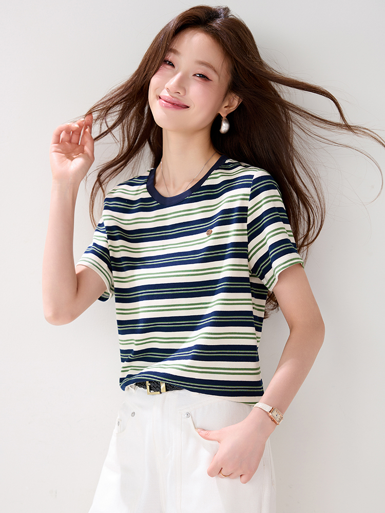 Fresh fashion T-shirt summer pullover tops for women