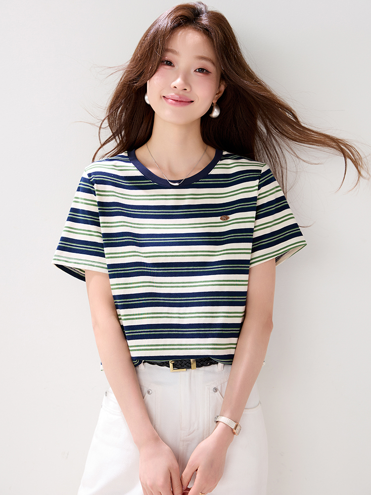 Fresh fashion T-shirt summer pullover tops for women