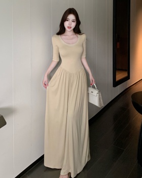 A-line slim dress long summer long dress for women