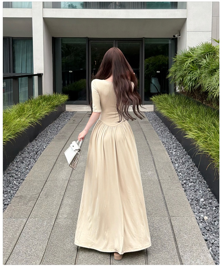 A-line slim dress long summer long dress for women